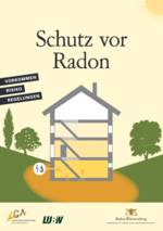 Cover einer Broschüre des Landesumweltministeriums zum Schutz vor Radon.