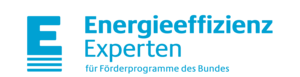Logo Energieeffizienz Experten in Blau auf Weiß 