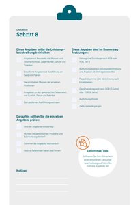 Die Grafik zeigt beispielhaft eine Checkliste aus dem Sanierungsleitfaden.