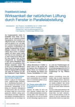 Coverbild zur Wirksamkeit der natürlichen Lüftung durch Fenster in Parallelabstellung vom Fraunhofer Institut für Bauphysik