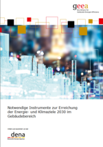 Cover des Maßnahmenpakets der Allianz für Gebäude-Energie-Effizienz zur Gebäude-Energiewende.