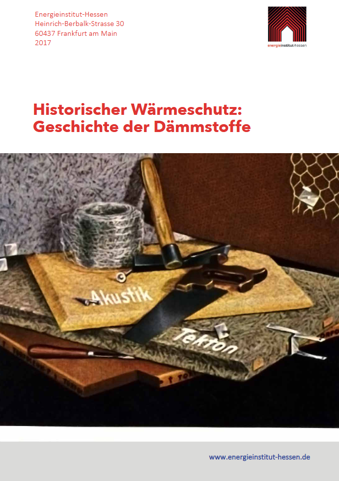 Cover eines Fachartikels vom Energieinstitut-Hessen zur Geschichte der Dämmstoffe.
