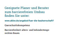 Die Grafik zeigt ein Beispiel für Hinweise zu Links und Kontakten im Sanierungsleitfaden.